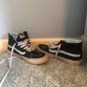 Black and Blue High top vans